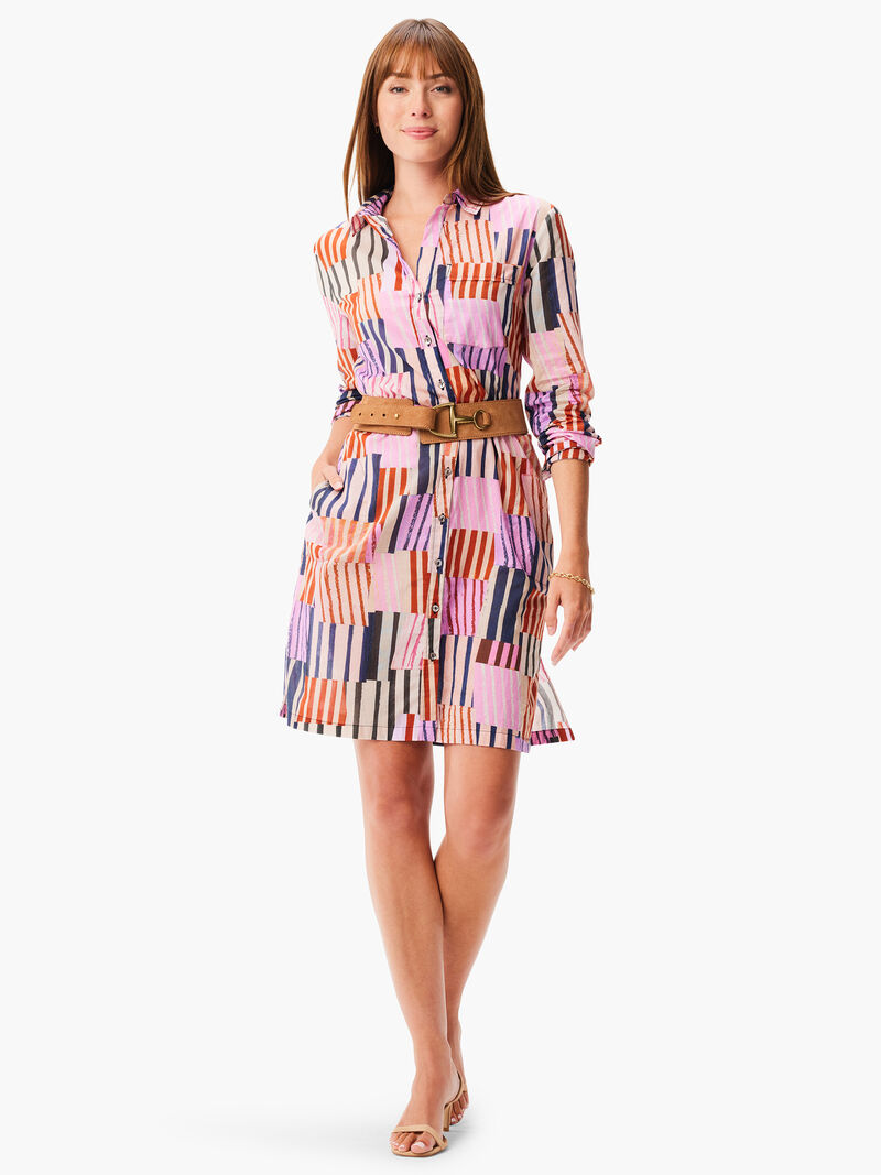 Woman Wears Art Block Dress image number 4