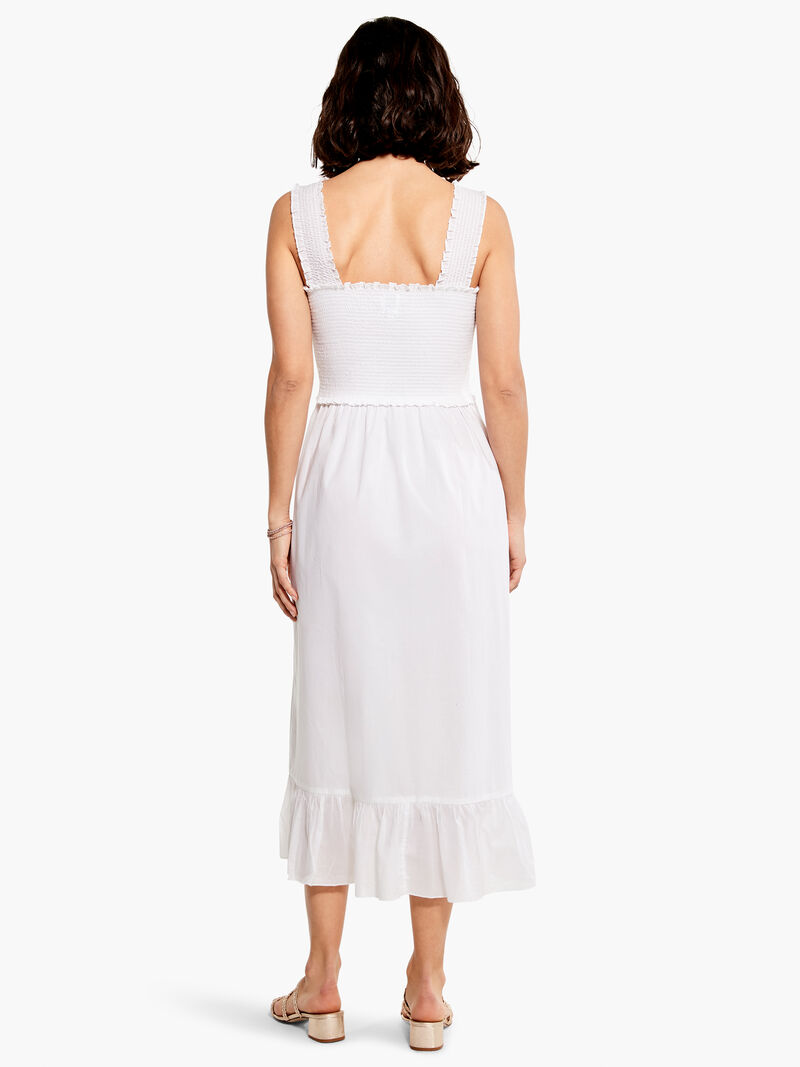 Woman Wears Cotton Lawn Smocked Dress image number 2