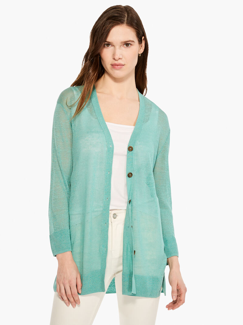 Woman Wears Featherweight Button Cardigan image number 0