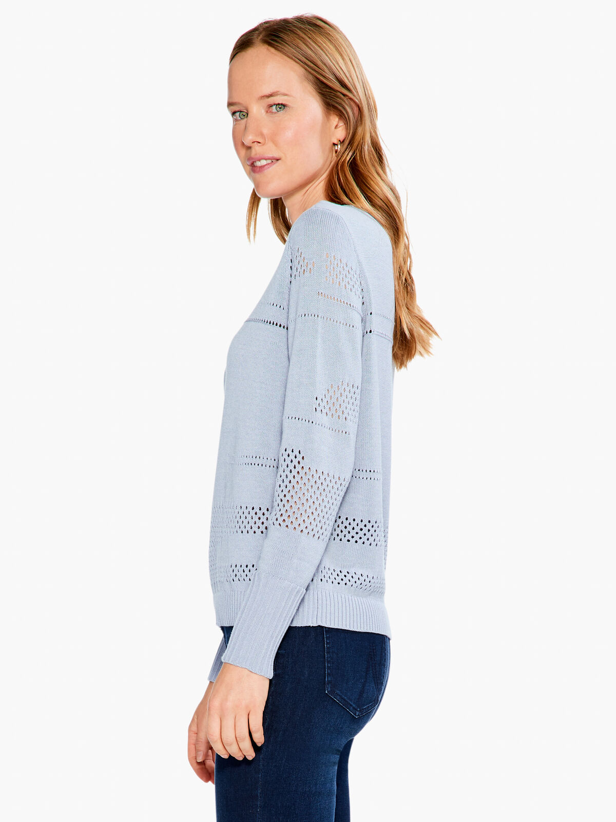 Placed Pointelle Sweater
