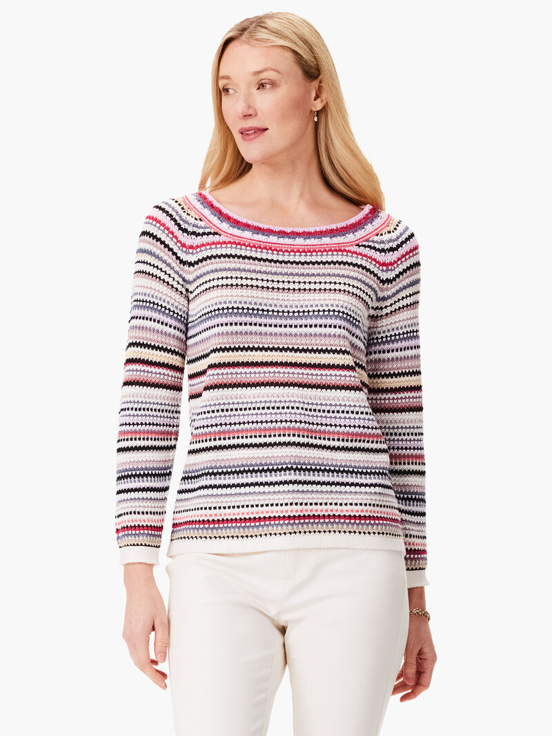 Woman Wears Crochet Crush Sweater image number 1