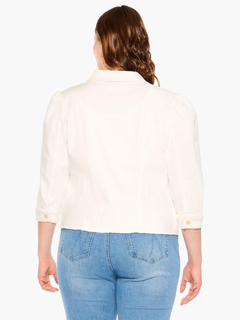 Woman Wears NZ Denim Femme Sleeve Denim Jacket image number 2