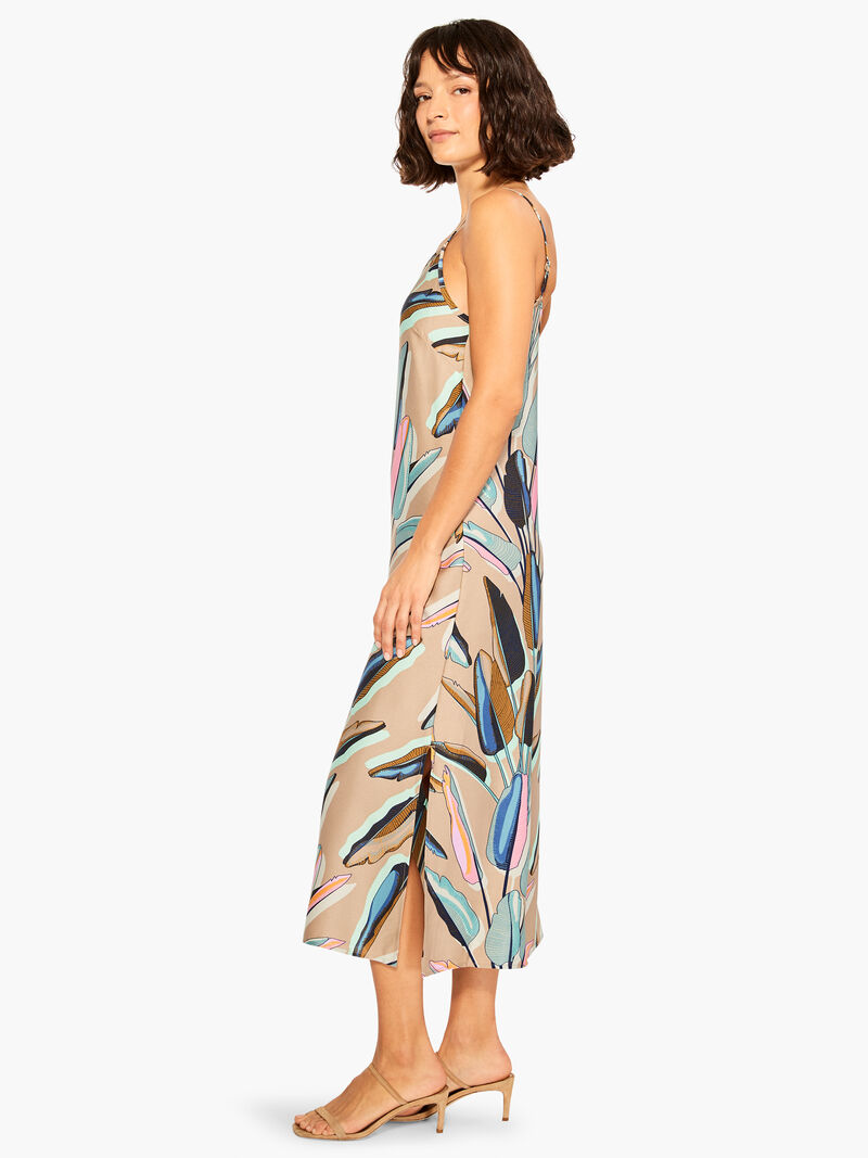 Woman Wears Banana Leaves Slip Dress image number 2