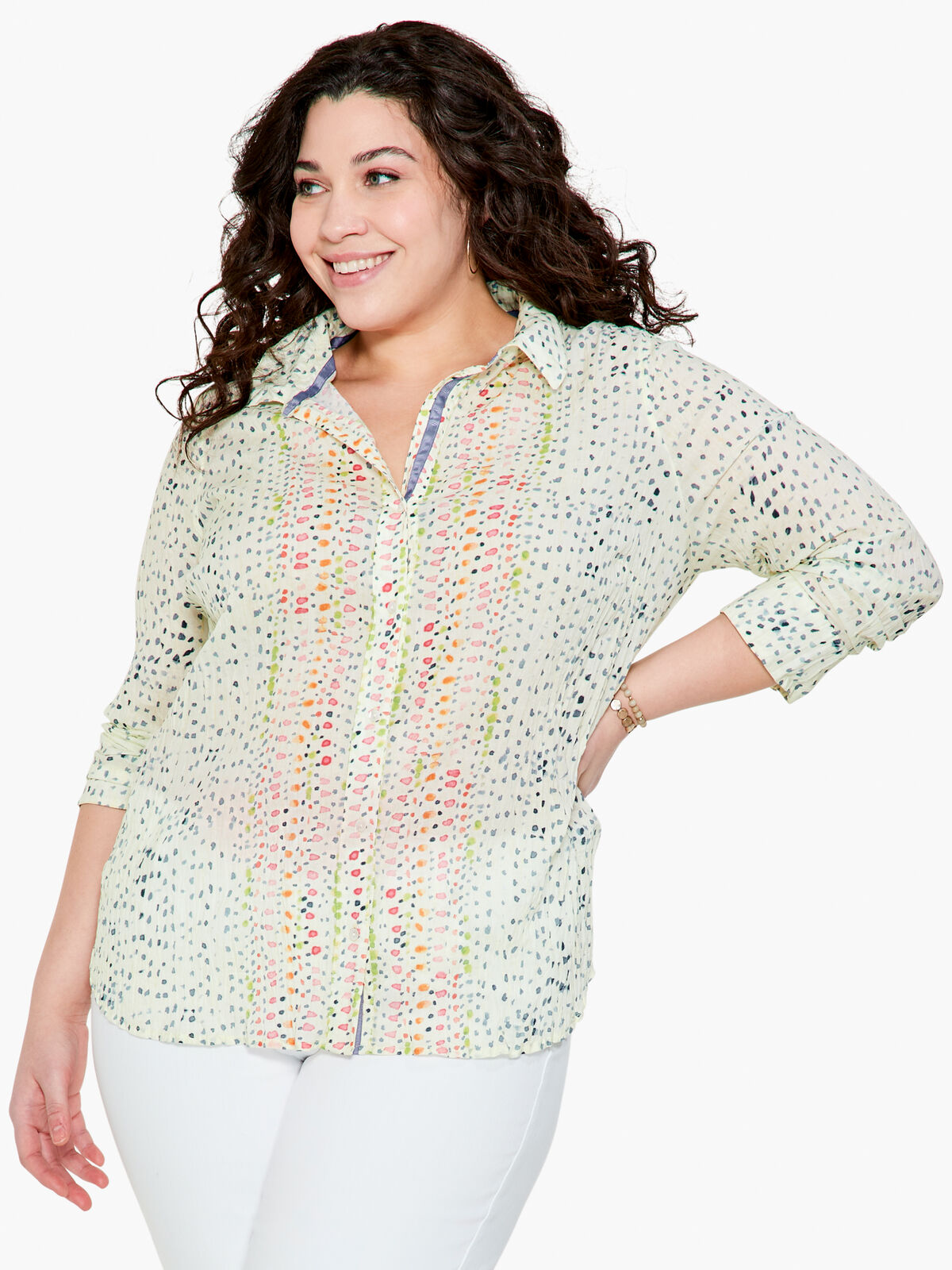 Dotty Crinkle Top