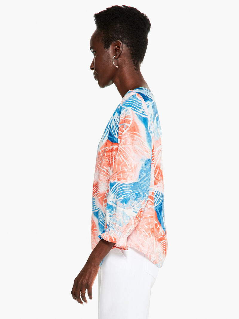 Woman Wears Watercolor Blooms Top image number 1
