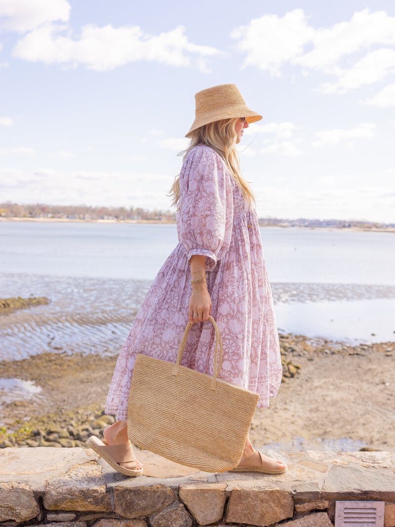 Woman Wears Hat Attack Beach Dress image number 0