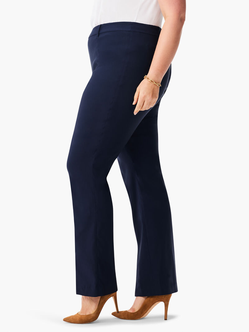 Woman Wears 31" Polished Wonderstretch Boot Cut Slit Pant image number 2