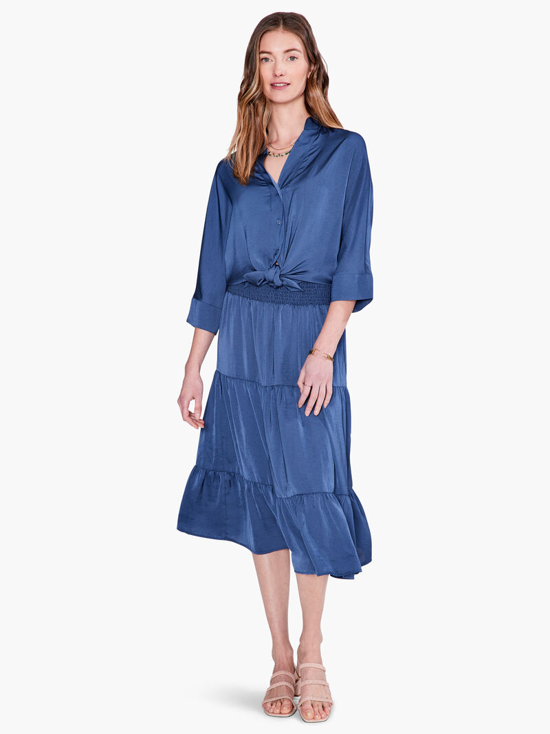 Woman Wears Soft Drape Tiered Skirt image number 3
