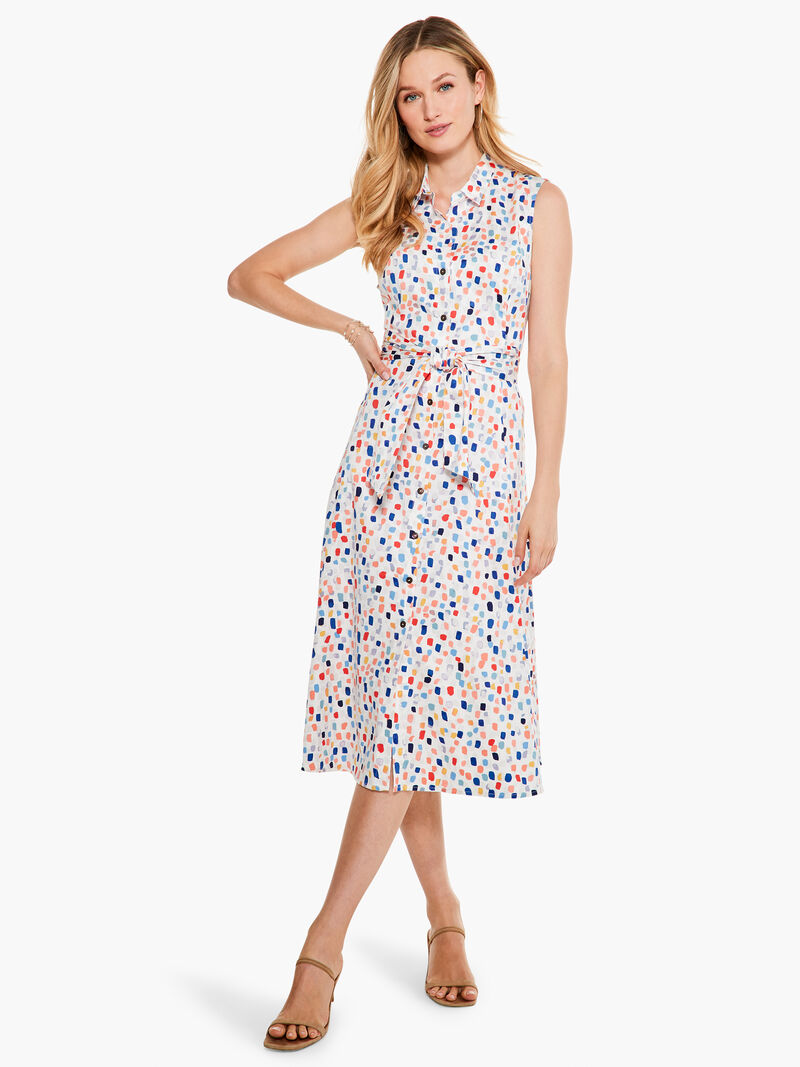 Woman Wears Seaglass Shirt Dress image number 3