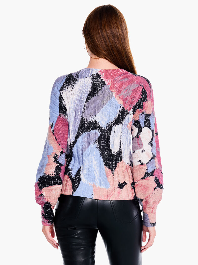 Woman Wears Autumn Bloom Sweater image number 2
