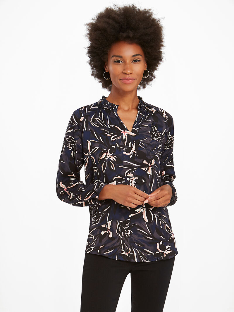 
                    Inky Blooms Blouse