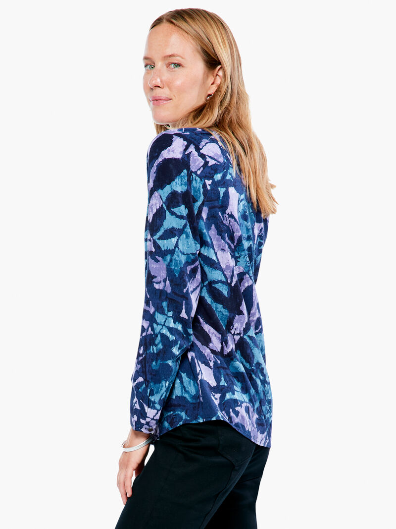 Woman Wears Indigo Vines Live In Top image number 1