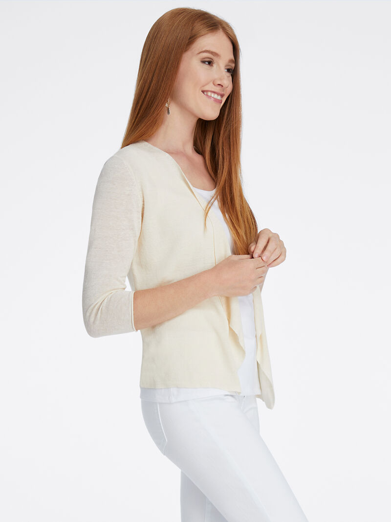 Woman Wears Lightweight Knit Blazer Cardigan image number 1