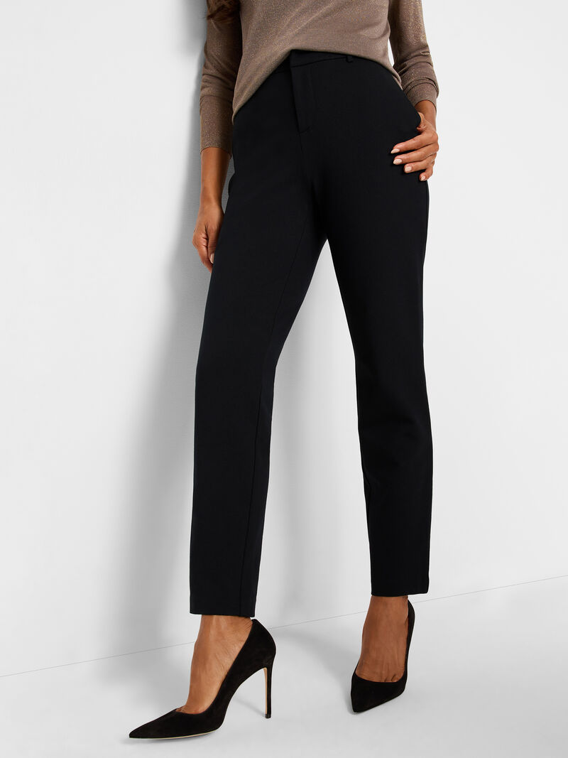 Woman Wears 28" Ponte Knit Trouser image number 0