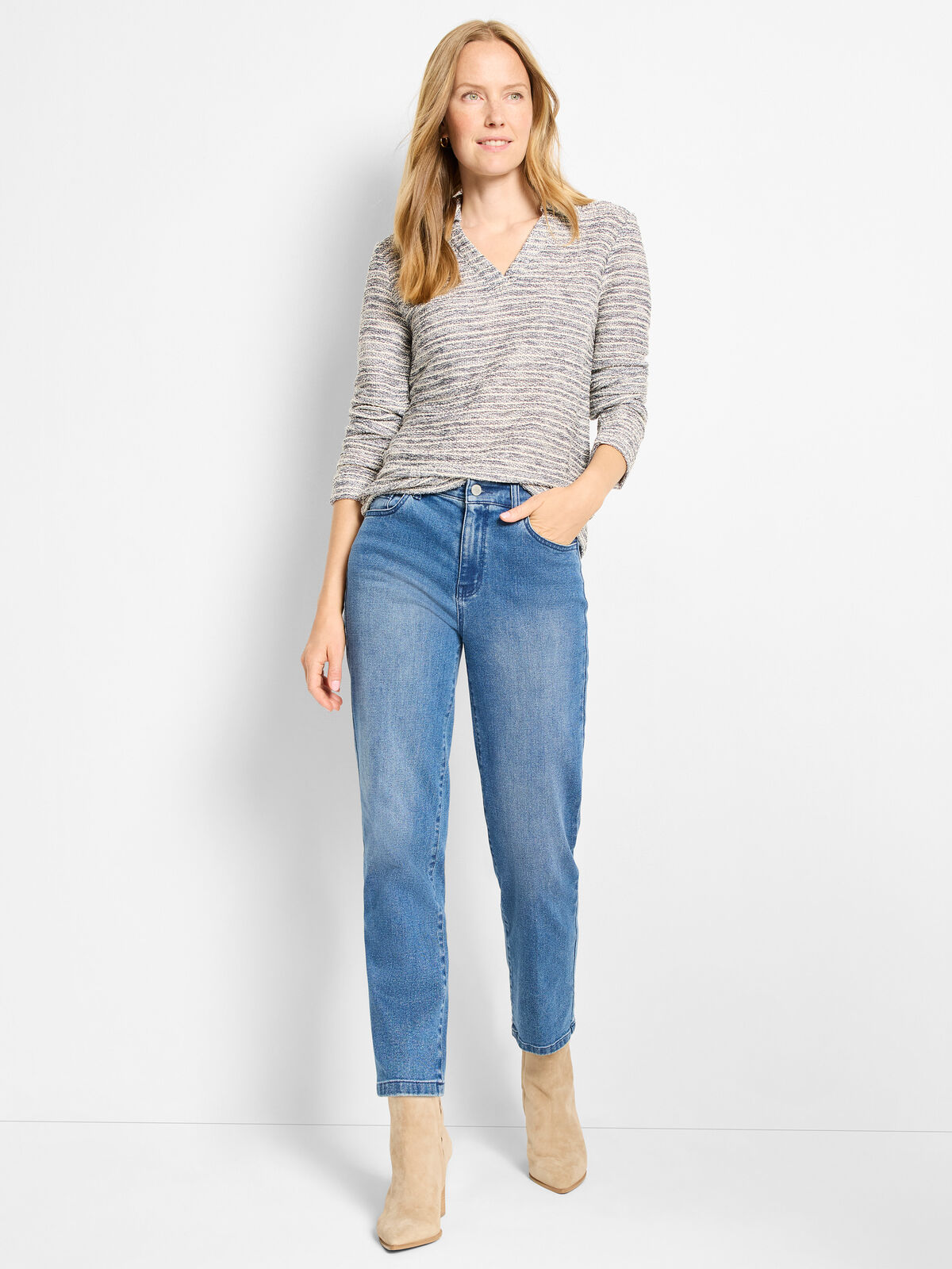 Rope Shimmer Polo Top