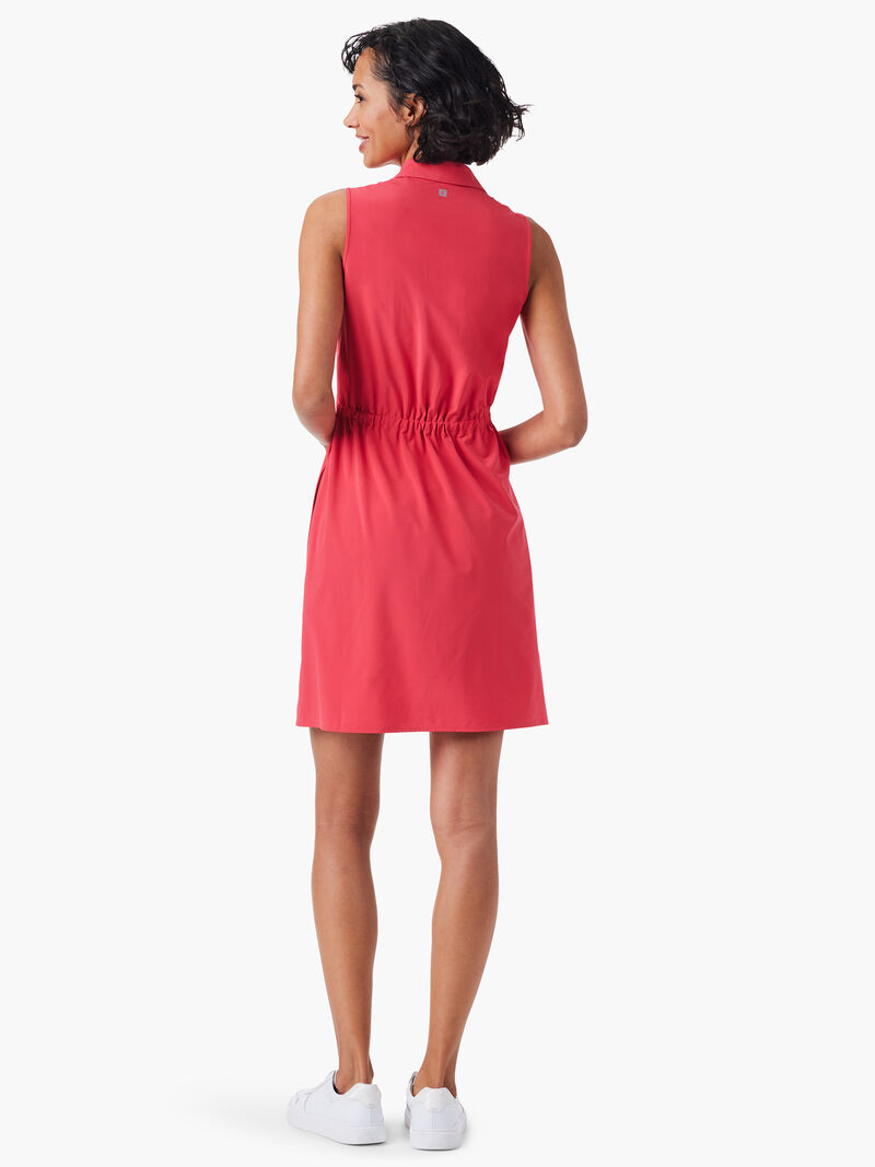 Woman Wears Tech Stretch Collared Dress image number 4