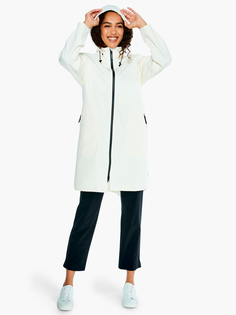 Woman Wears Ilse Jacobsen Fleece Lined Raincoat image number 3