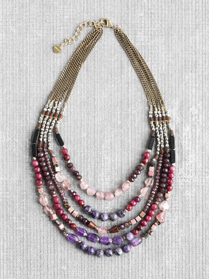 Woman Wears Nakamol Multi Strand Necklace image number 0