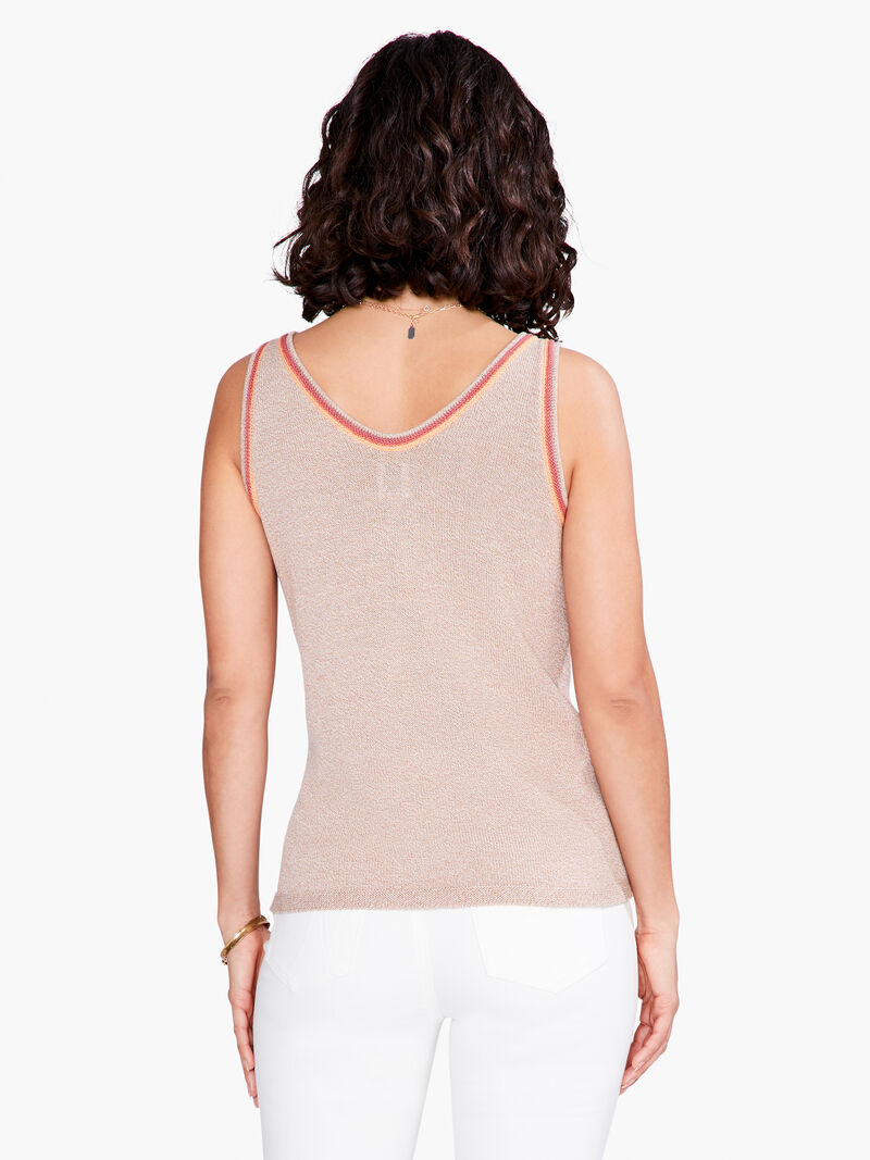 Woman Wears Sun Ray Crochet Tank image number 2