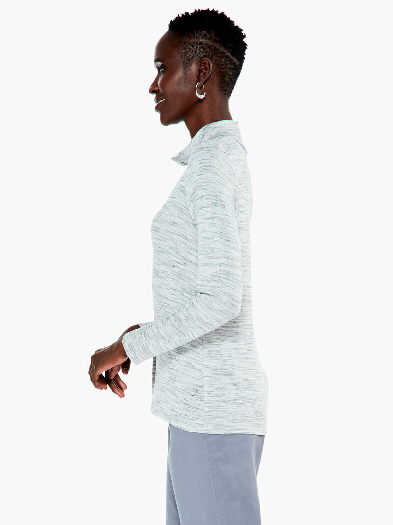 Woman Wears Spacedye Button Turtleneck image number 1