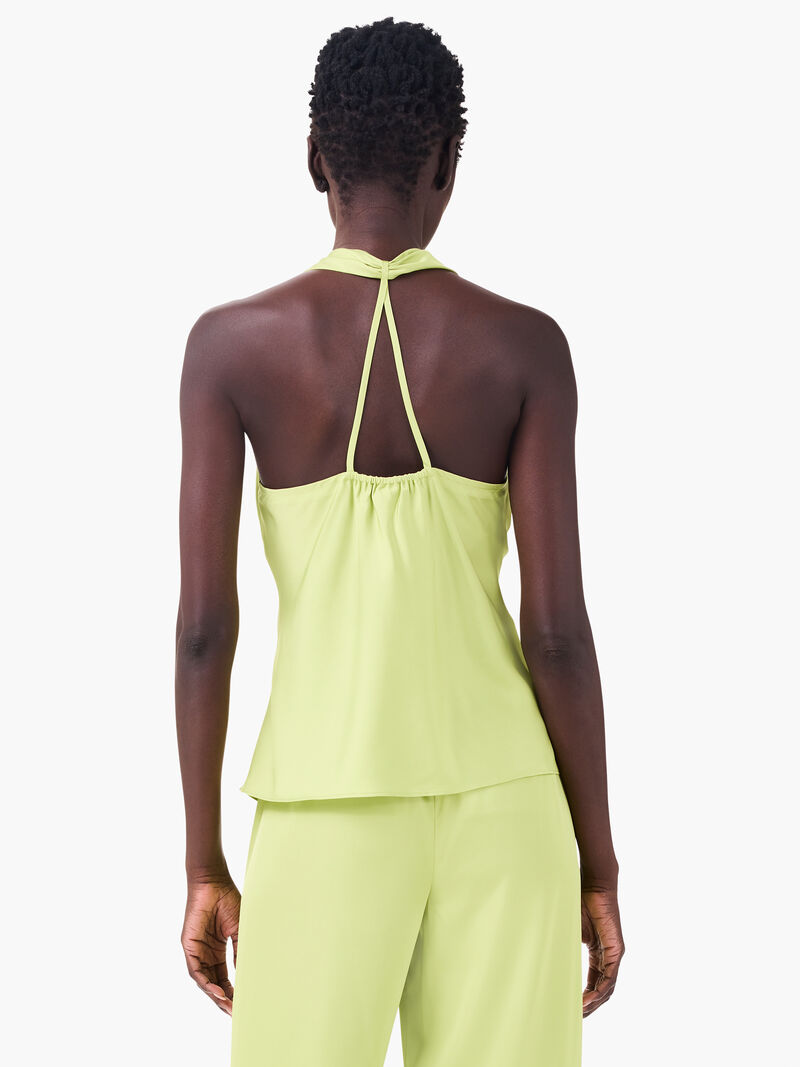 Woman Wears Crepe Halter Top image number 4