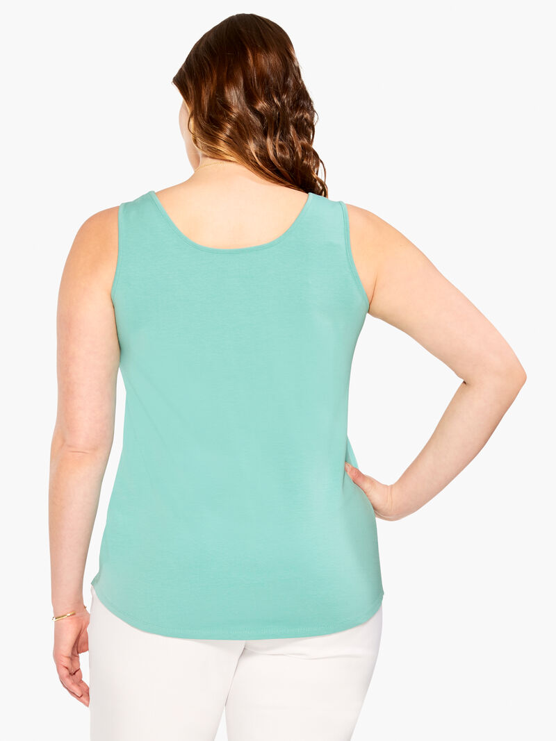 Woman Wears Shirt Tail Perfect Tank image number 2