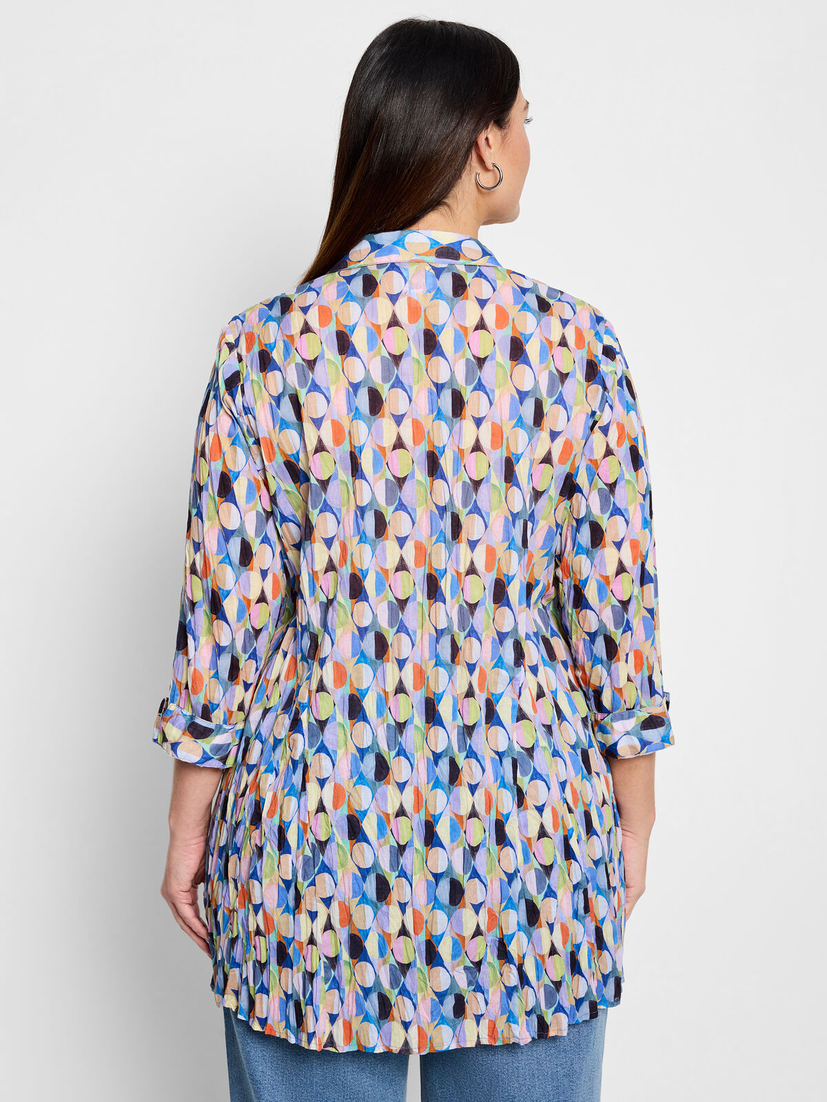Social Circles Long Crinkle Shirt