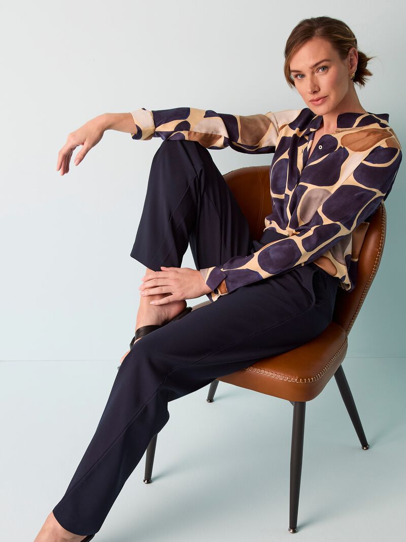 Woman Wears Playful Pebble Woven Shirt image number 2