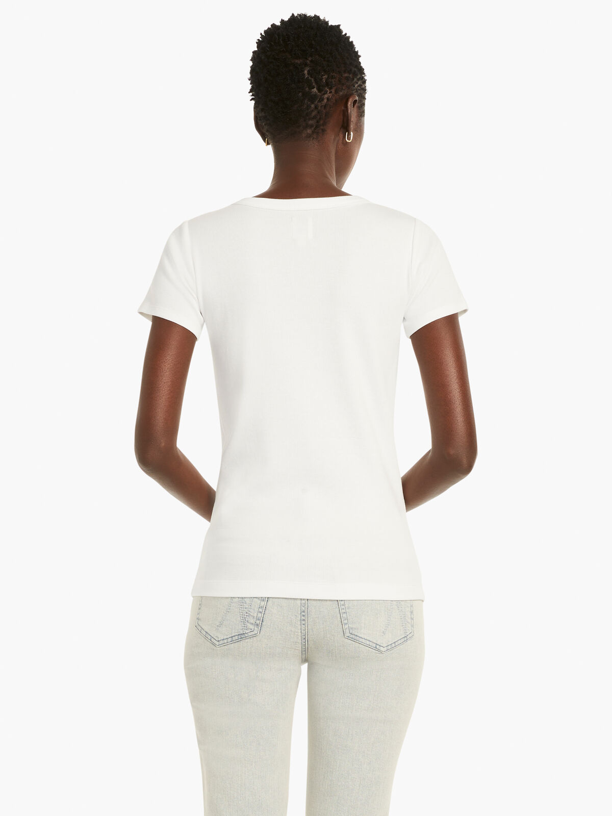Perfect Knit Rib Short Sleeve Crew Tee