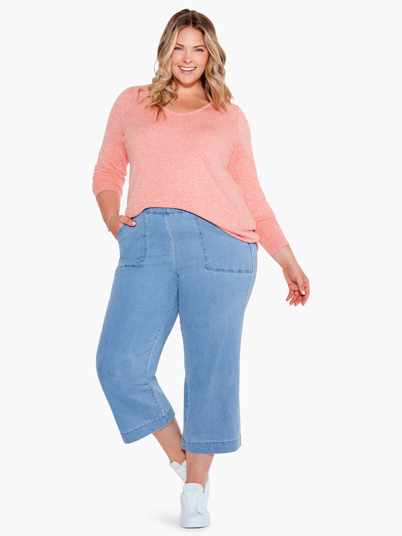 Woman Wears Vital V Neck Sweater image number 3