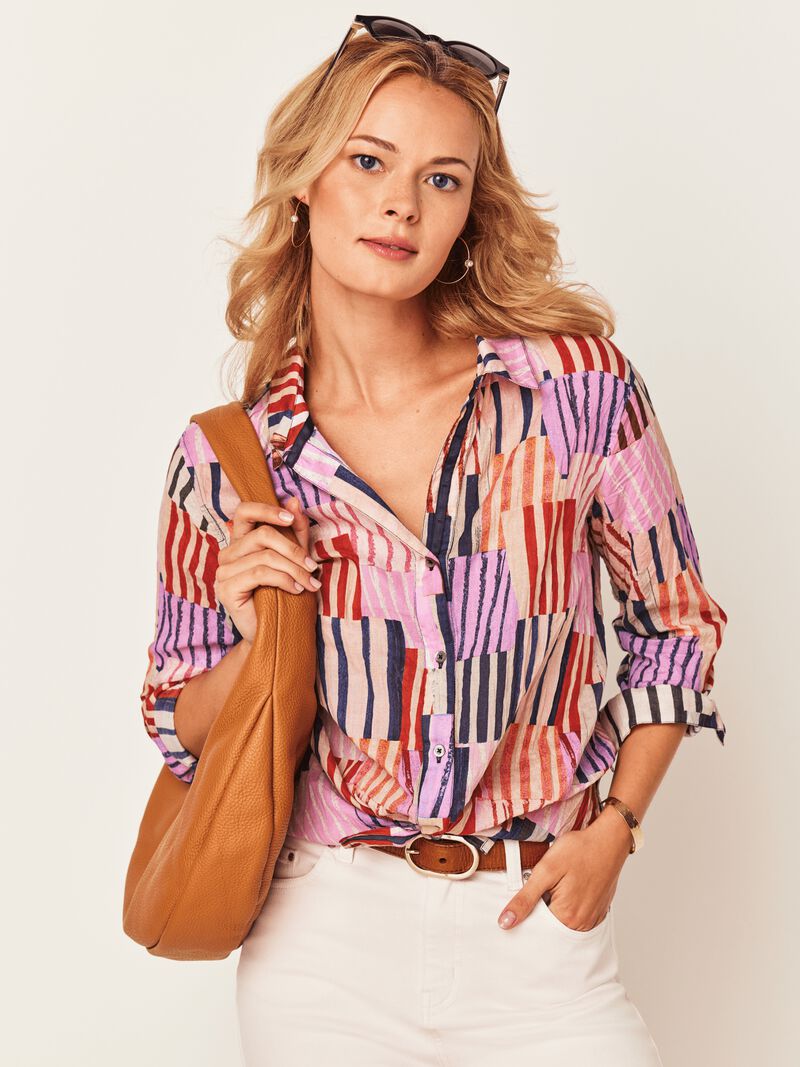 
                    Art Block Crinkle Shirt