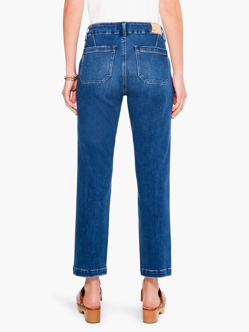 Woman Wears Paige Mayslie Straight Ankle Jean image number 2