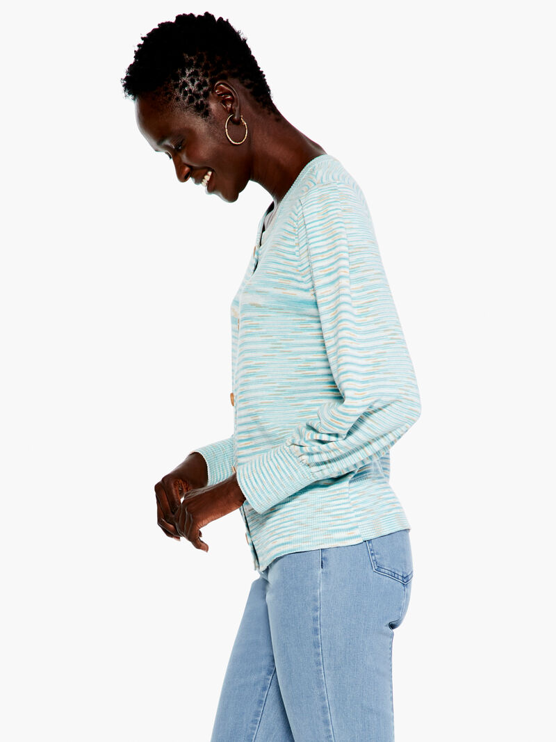 Woman Wears Shifting Tides Cardigan image number 1