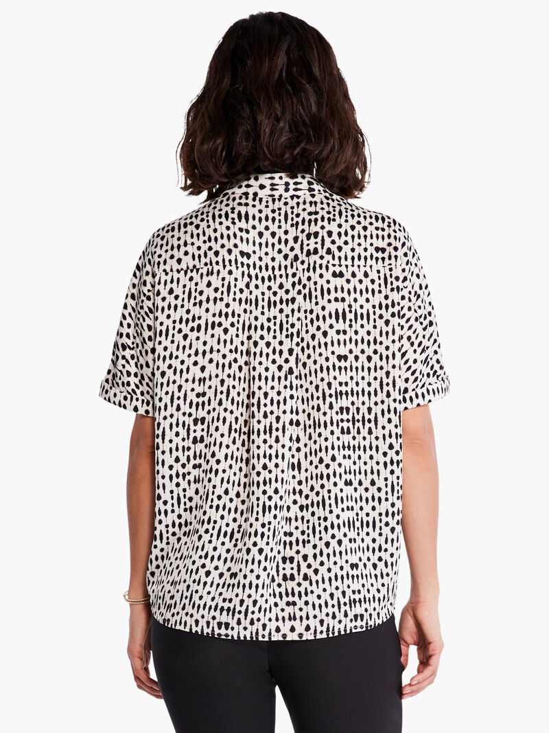 Woman Wears Inky Dots Shirt image number 2