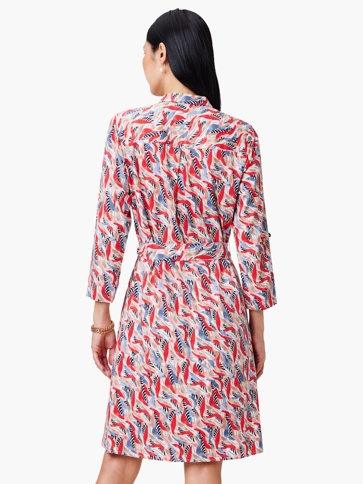 Coral Waves Live In Shirt Dress