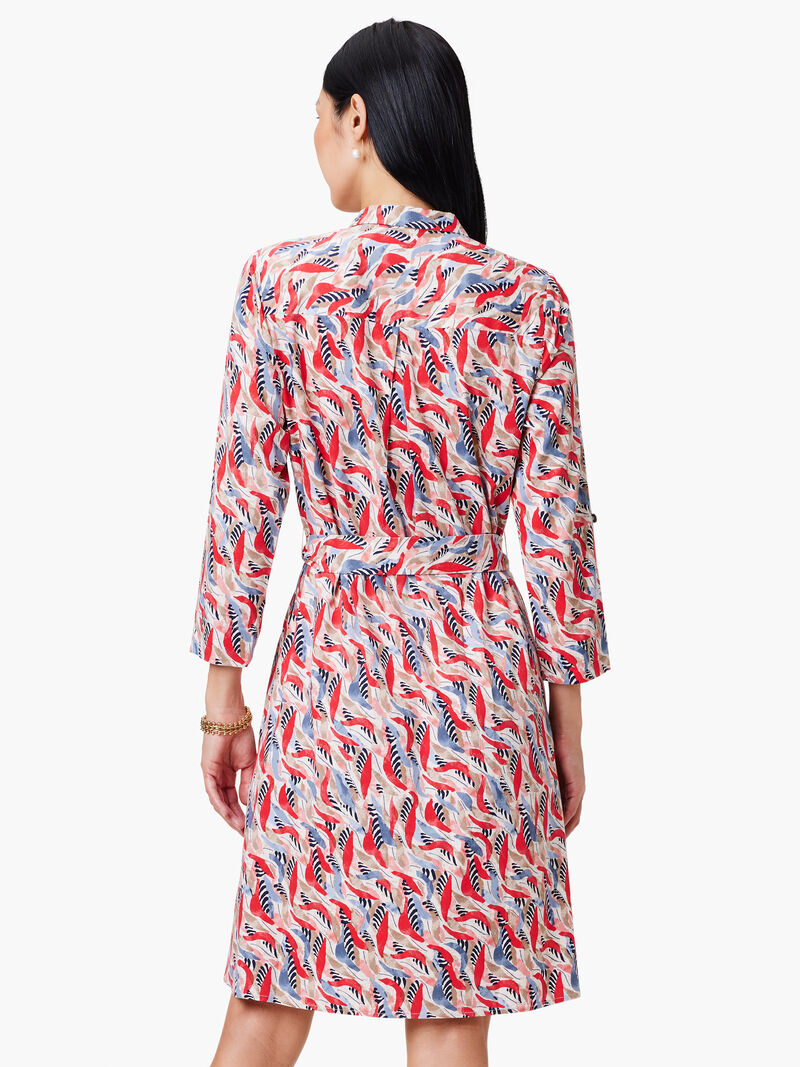 Woman Wears Coral Waves Live In Shirt Dress image number 2