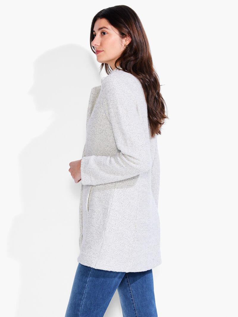 Woman Wears Easy Boucle Knit Blazer image number 1