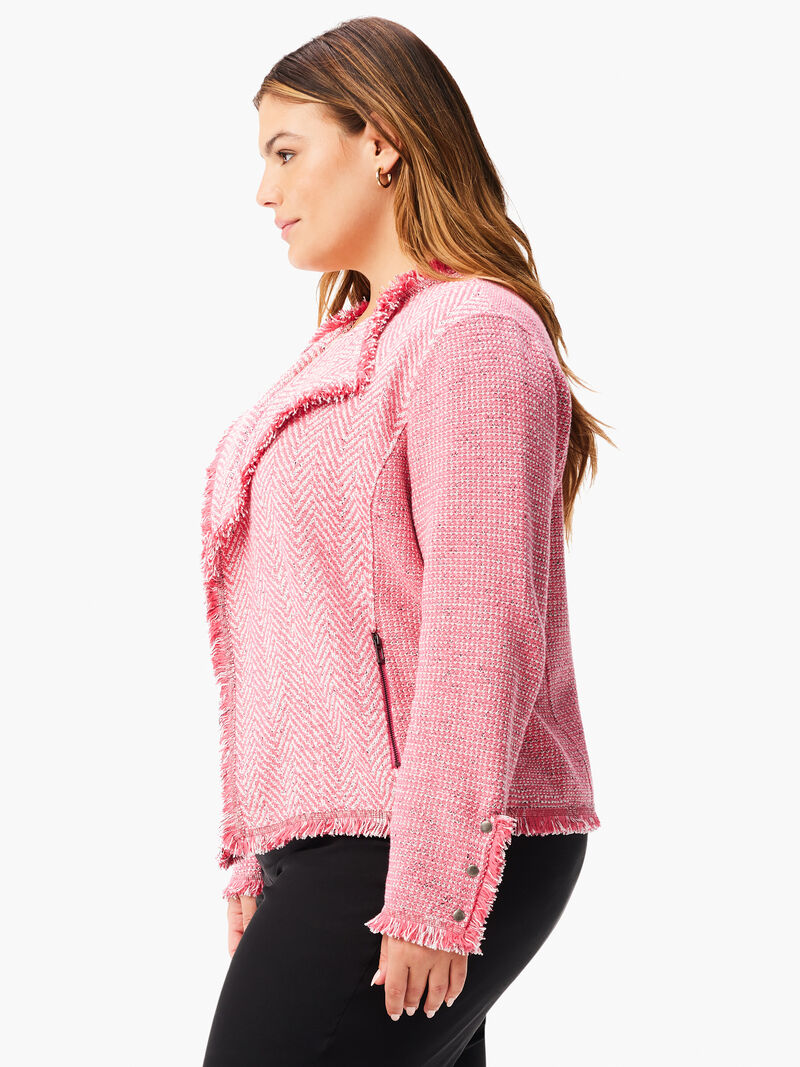 Fringe Mix Knit Jacket