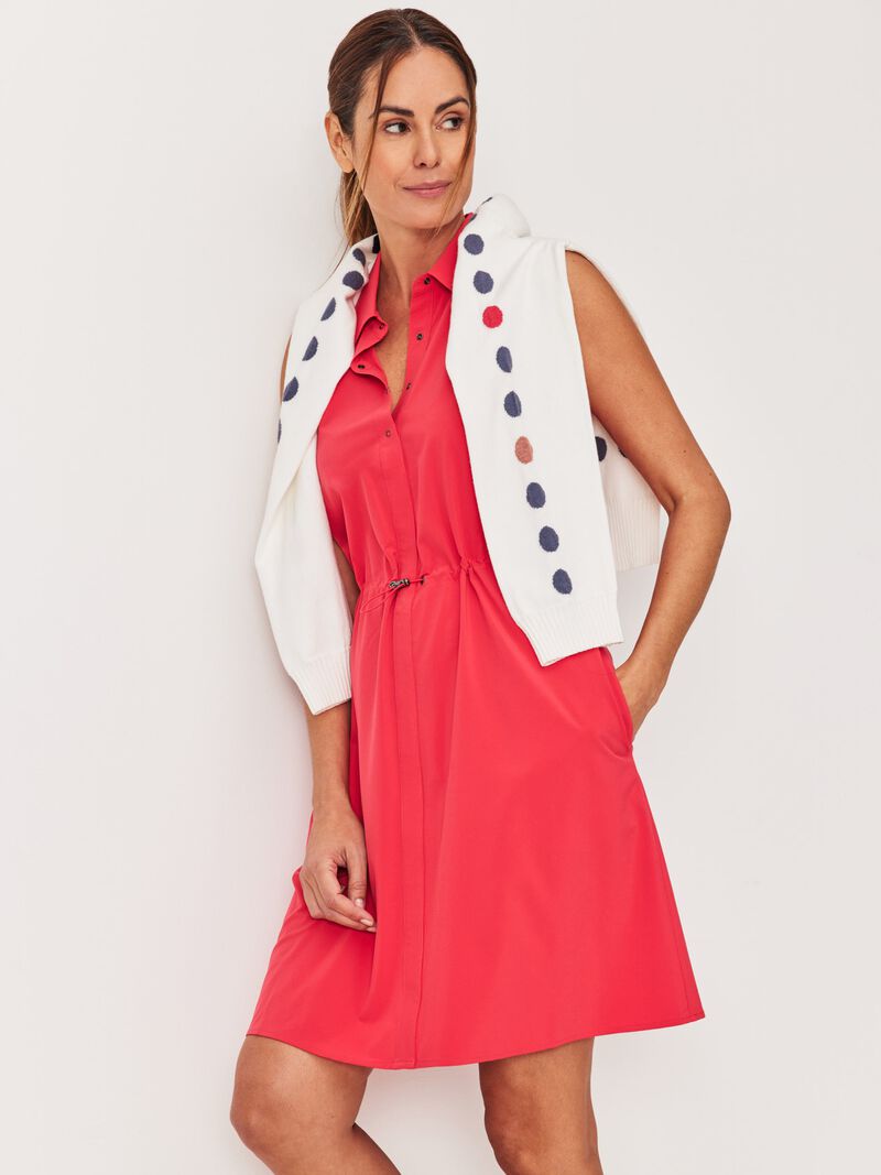 Woman Wears Tech Stretch Collared Dress image number 0