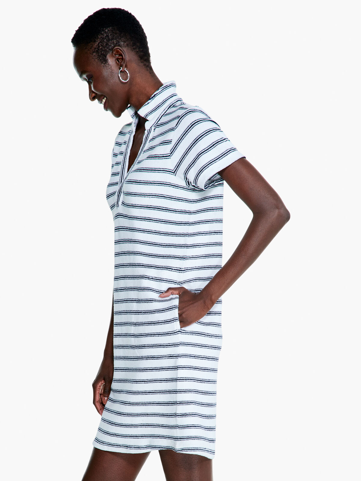Striped Terry Dress