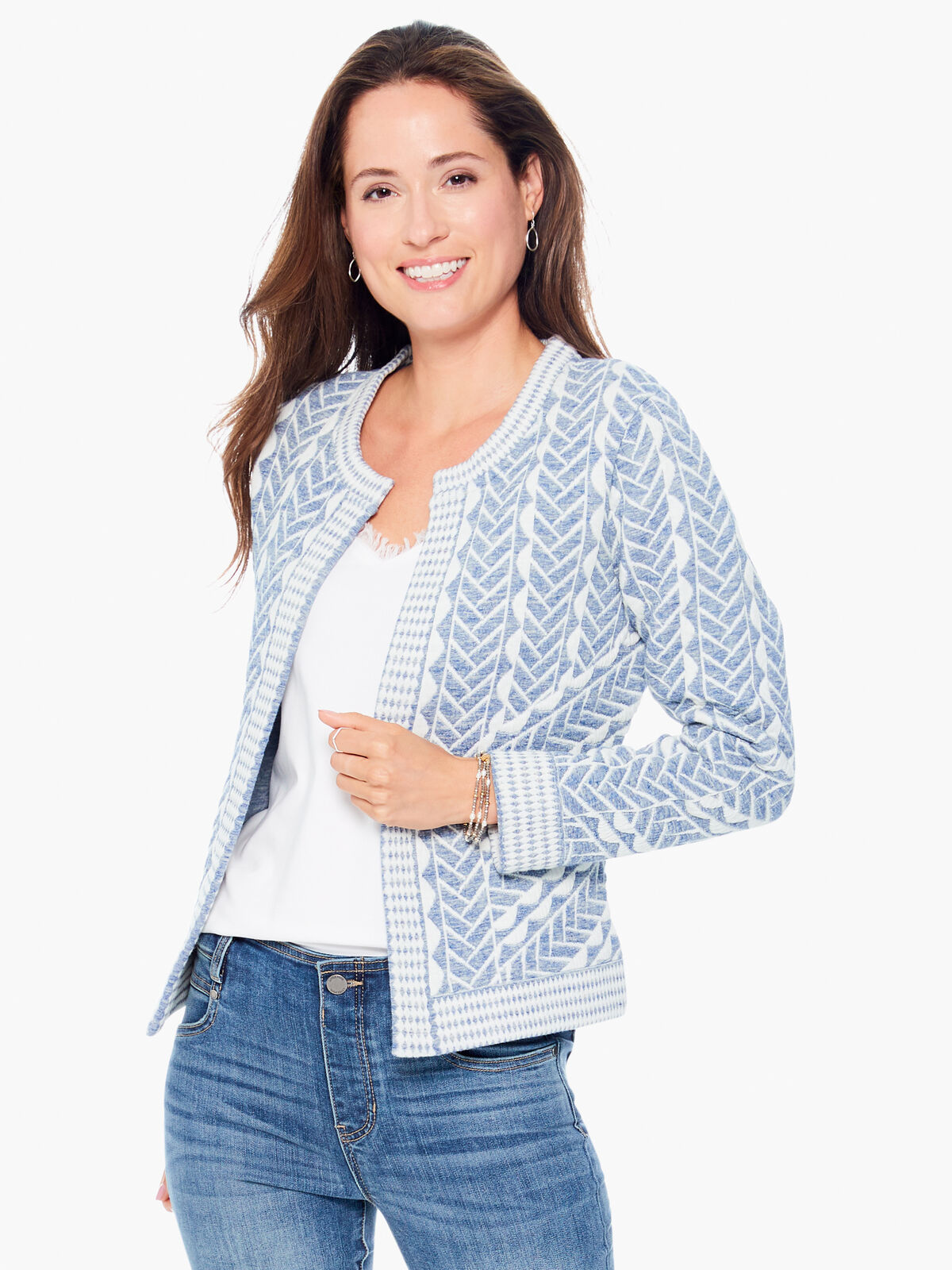 Quilted Cable Knit Jacket