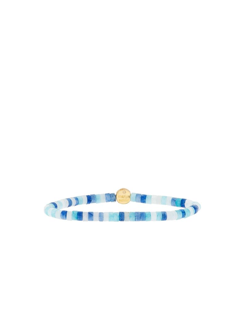 Woman Wears MARLYN SCHIFF NATURAL STONE DISC BRACELET image number 0