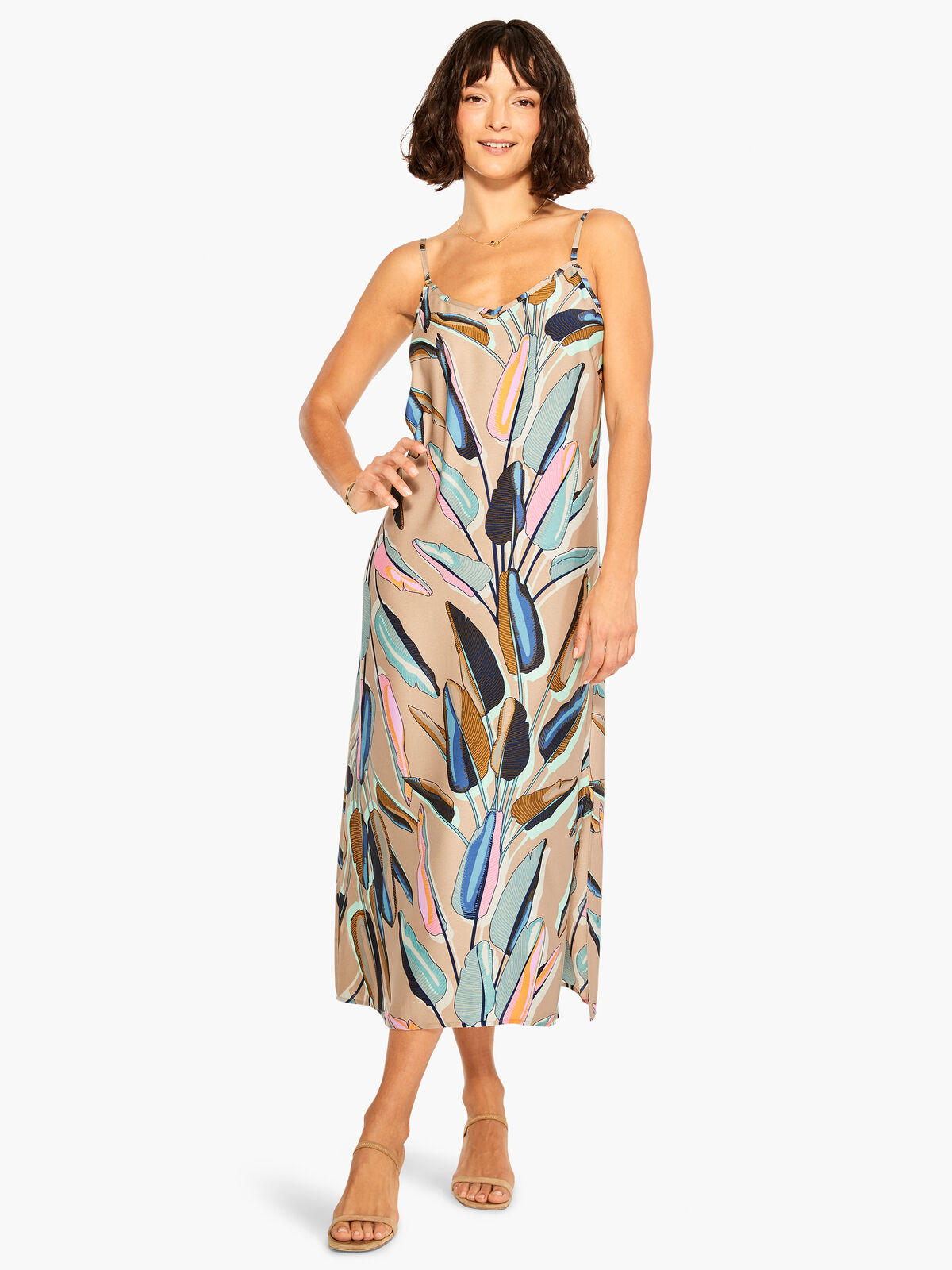 Banana Leaves Slip Dress