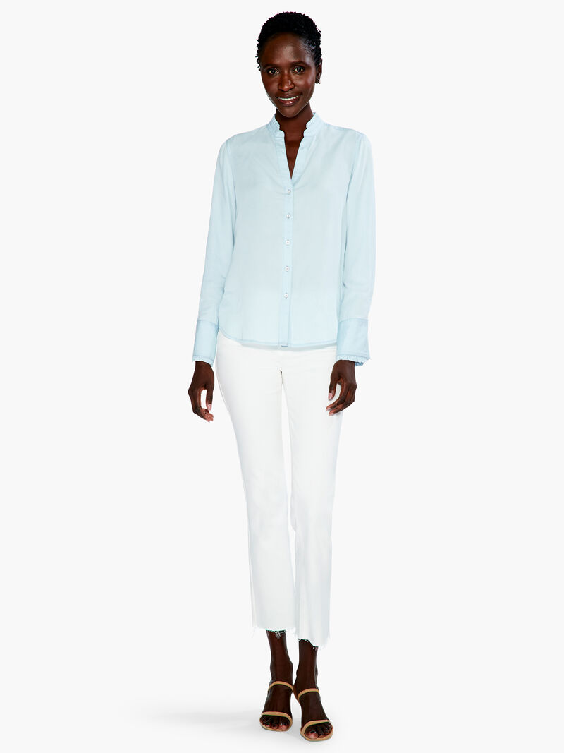 Woman Wears Femme Denim Shirt image number 3