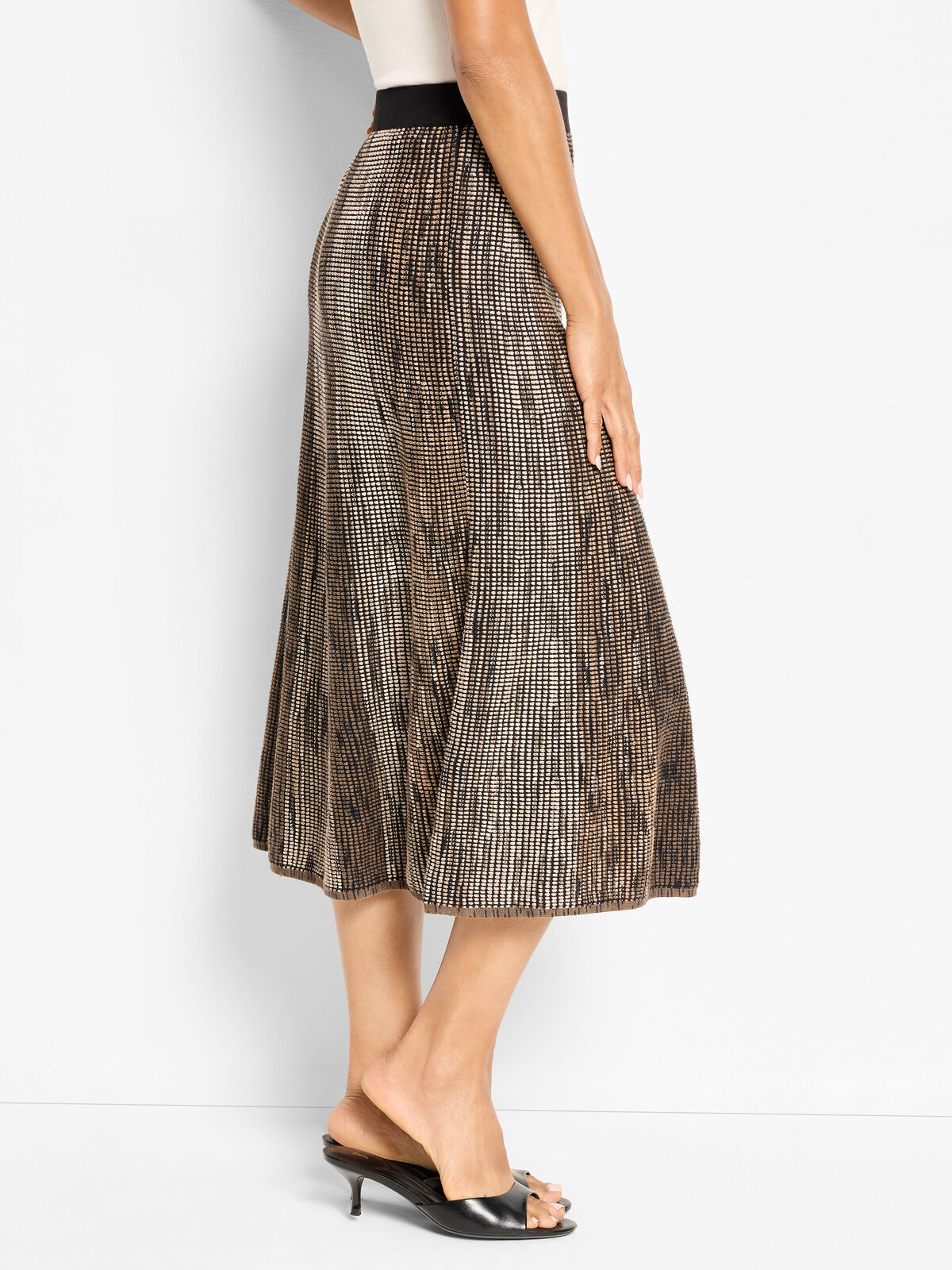 Ombre Pixel Knit Skirt