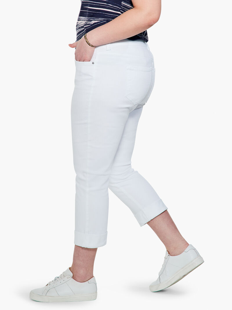 Woman Wears Liverpool Charlie Crop Wide Rolled Cuff image number 2