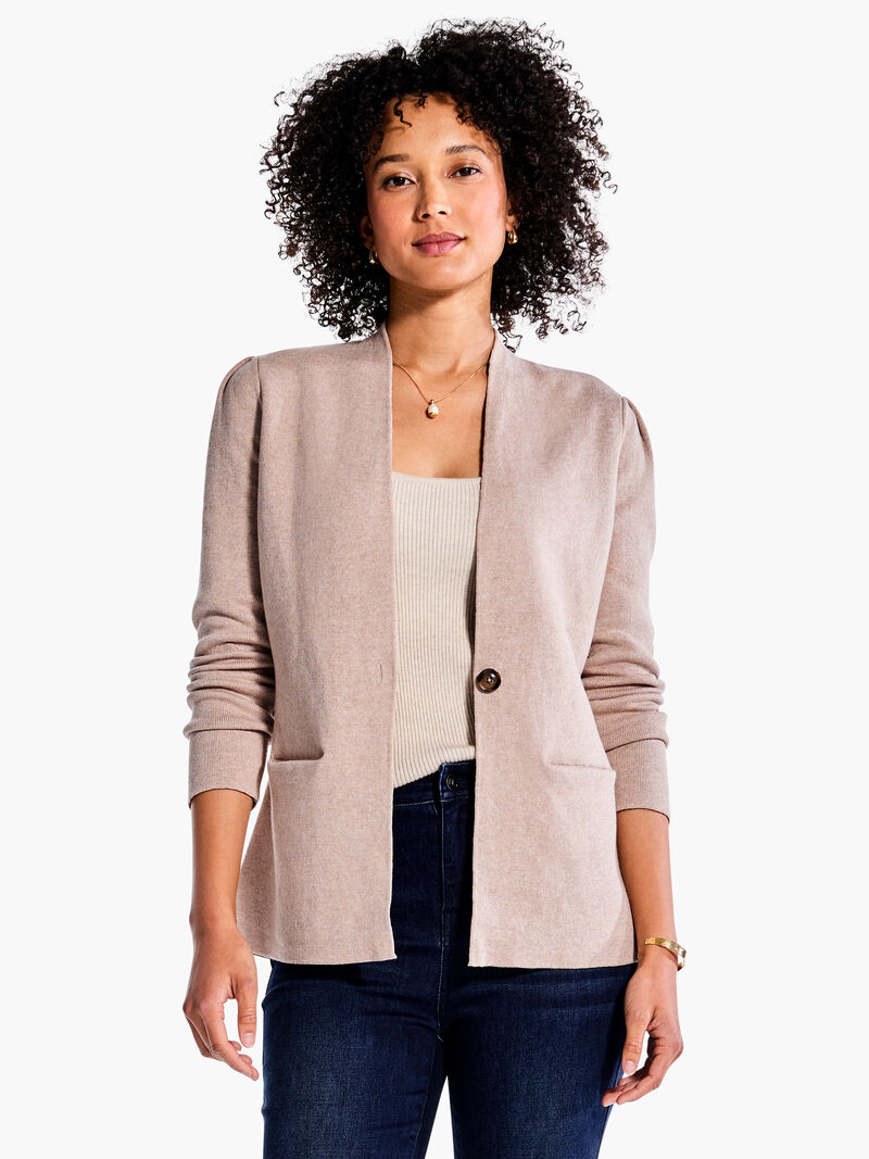 Woman Wears Femme Sleeve Knit Jacket image number 0