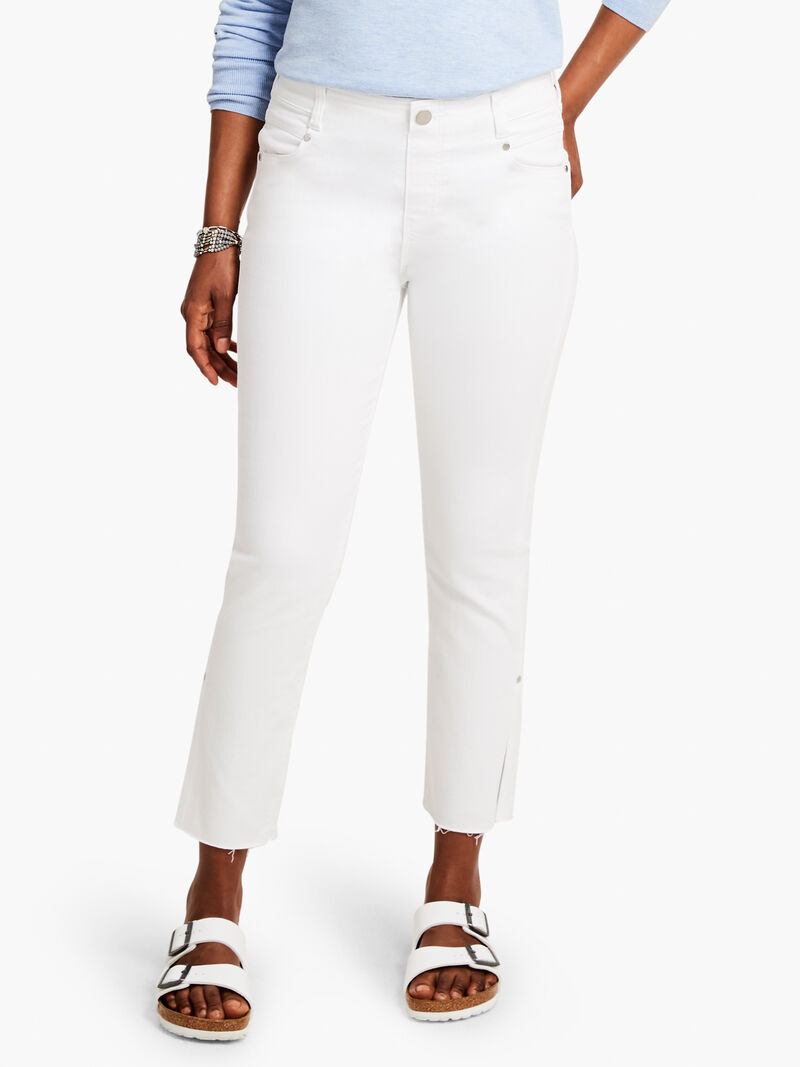 Woman Wears Liverpool - Gia Glider Crop Cut Hem Jean W Slit image number 0