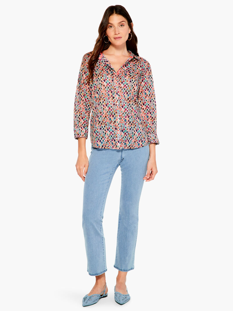 Woman Wears Beach Glass Crinkle Shirt image number 3
