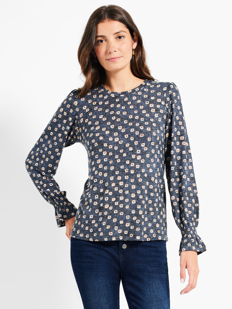 Woman Wears NZT Sweet Dreams Dotty Femme Sleeve Tee image number 0
